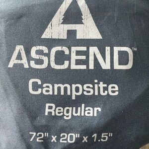 Ascend Campsite Regular Sleeping Pad Green 72 X 20 X 1.5